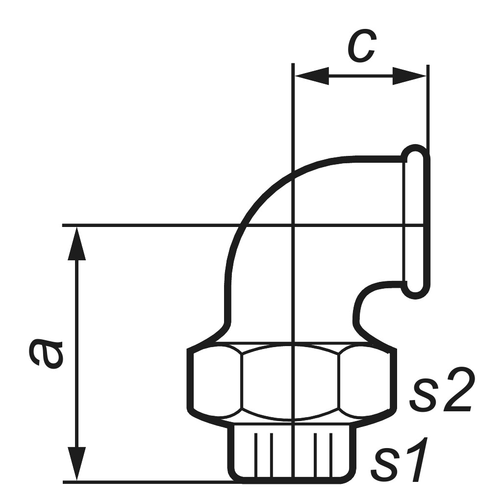 GF  96  Winkelver.    1/2" schwarz